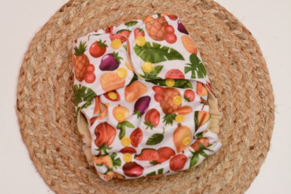 One size Bamboo All in One diaper ( AiO) with hemp booster -  10+ hours absorbency