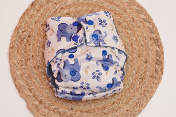 One size Hemp Bamboo All in One diaper ( AiO) - 14+ hours absorbency