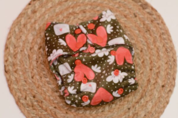 One size Hemp Bamboo All in One diaper ( AiO) - 14+ hours absorbency